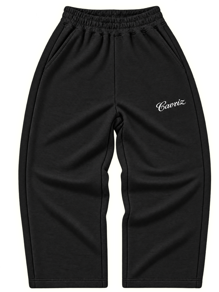 SCRIPT PRINT SWEATPANTS  [BLACK]