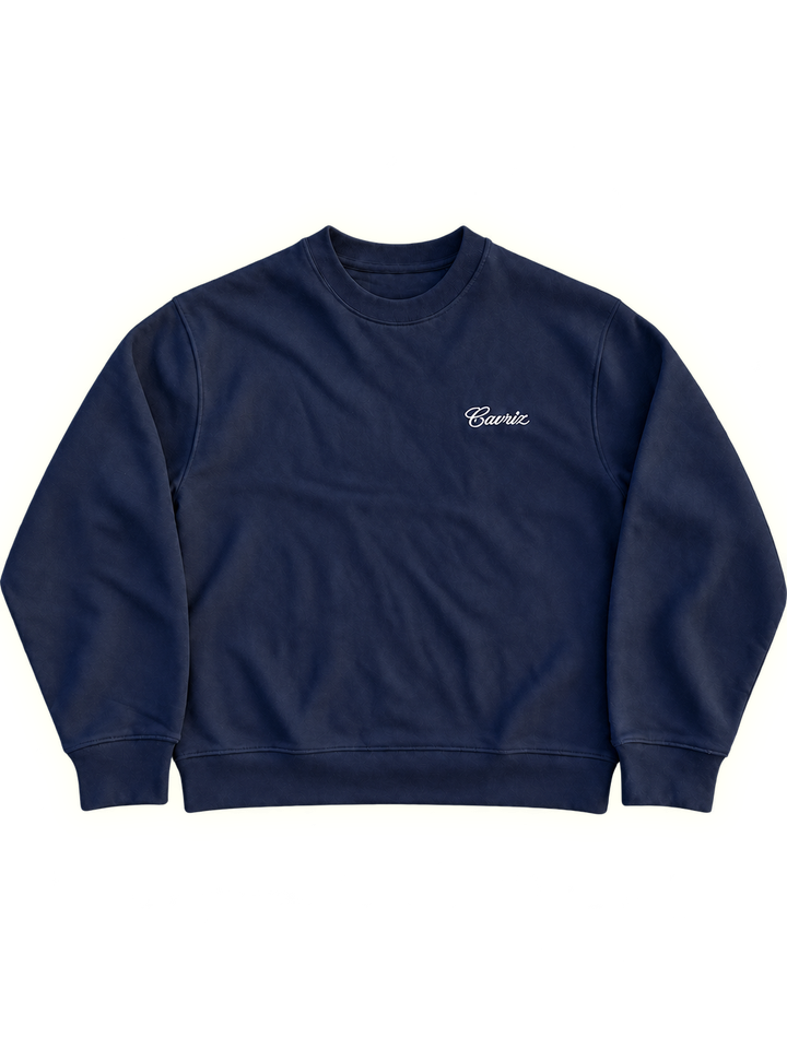 MINI SCRIPT CREWNECK  [NAVY BLUE]