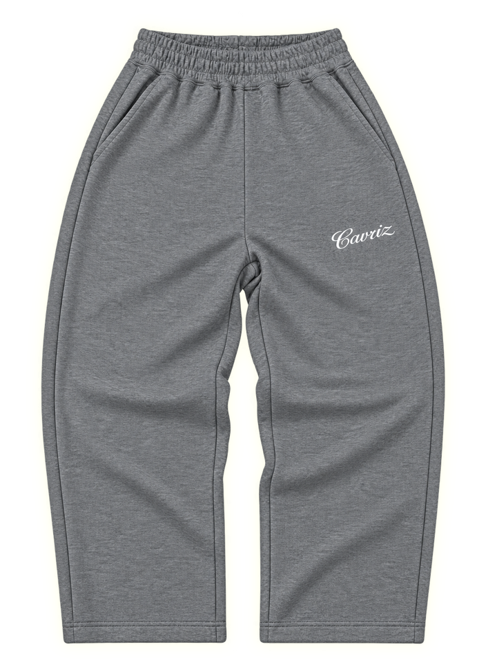 SCRIPT PRINT SWEATPANTS  [GRAY]